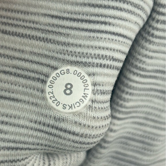 Lululemon Athletica Light Gray white High Rise Wide-Leg Yoga Workout Pants SZ 8 - Picture 2 of 12